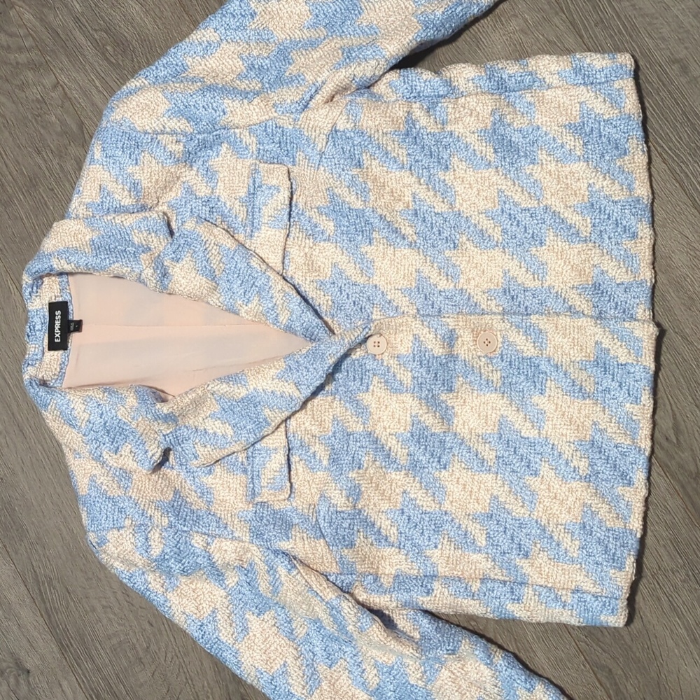 Express houndstooth blazer shacket